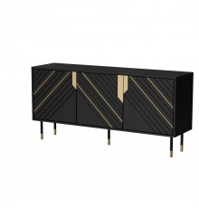 Cama 3D MOUNTAIN chest of drawers 154x40x72 black + gold