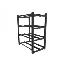 Battery frame for UPS 830x454 2 rows 4 levels 8 shelves black flat pack