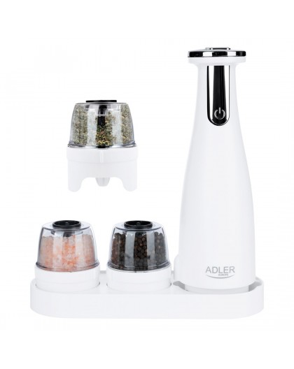 Spice mill set Adler AD 4449W white