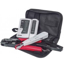 Intellinet 4-Piece Network Tool Kit, 4 Tool Network Kit Composed of LAN Tester, LSA punch down tool, Crimping Tool and Cut and S