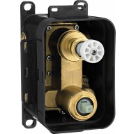 Flush-mounted mixer BOX with spray switch