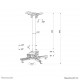 Neomounts CL25-540BL1 Beamer ceiling mount - h 60,5-90,5 cm - easy-install - full motion