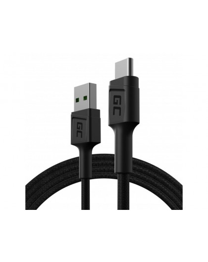 Green Cell KABGC22 USB cable USB 2.0 1.2 m USB A USB C Black