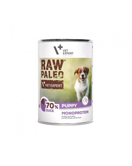RAW PALEO Puppy Monoprotein Duck - wet food for puppies - 400 g