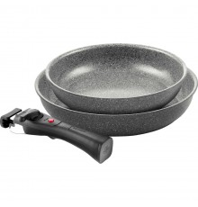 BALLARINI TORRE Set of 2 pans (24 + 28 cm) + saucepan 16 cm 1H