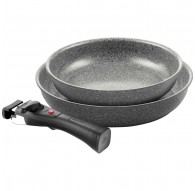 BALLARINI TORRE Set of 2 pans (24 + 28 cm) + saucepan 16 cm 1H