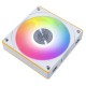 White wireless Lian Li UNI FAN 3-pack fan, 120mm