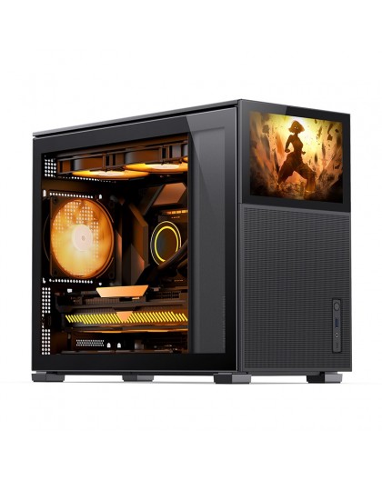 Jonsbo D31 MESH Screen Micro-ATX Case, Tempered Glass - black