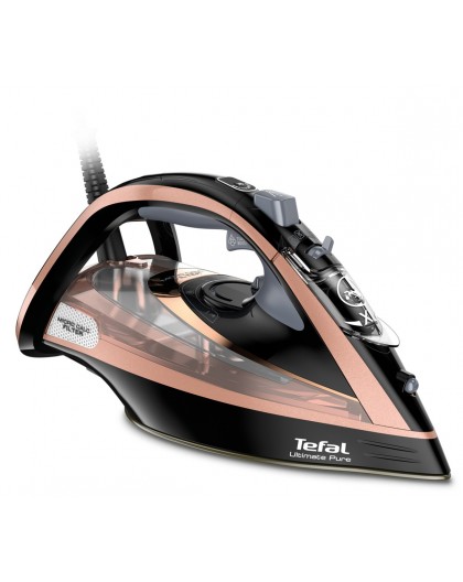 Tefal Ultimate Pure FV9845 iron Dry & Steam iron Durilium Autoclean soleplate 3200 W Black, Copper