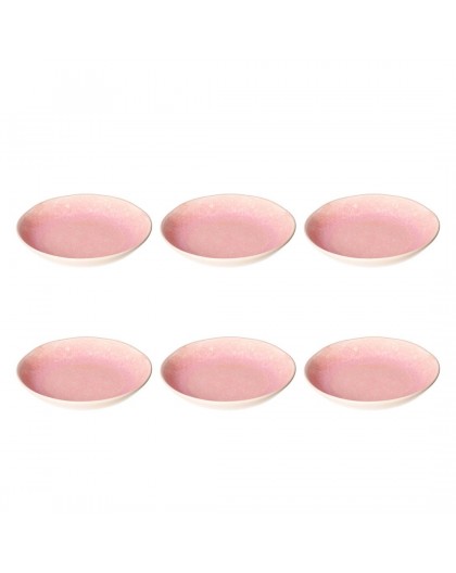 ROSE&TULIPANI CONCERTO FUSE ROSA Set of 6 soup plates 21 cm