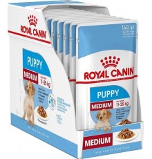 ROYAL CANIN SHN Medium Puppy kastmes - niiske kutsikattoit - 10x140g