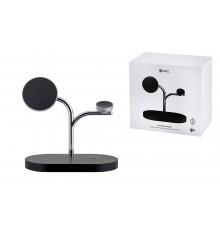 Samsung GP-PWU024WIABW mobile device charger Headset, Smartphone, Smartwatch Black, Silver USB Wireless charging Indoor