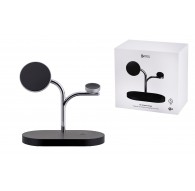 Samsung GP-PWU024WIABW mobile device charger Headset, Smartphone, Smartwatch Black, Silver USB Wireless charging Indoor