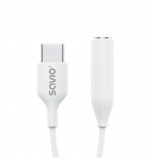 USB Type 3.1 C (M) – Jack 3.5mm (F) Audio adapter White SAVIO AK-52