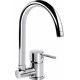 Kitchen faucet with foldable spout