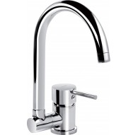 Kitchen faucet with foldable spout