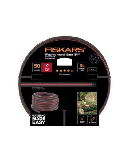 Fiskars 1027111 garden hose 50 m Above ground Black, Red