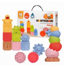 Tullo Sensory blocks – Montessori educational set, 18 pieces