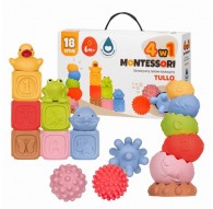 Tullo Sensory blocks – Montessori educational set, 18 pieces