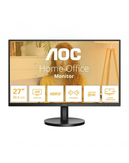 AOC B3 U27B3A computer monitor 68.6 cm (27") 3840 x 2160 pixels 4K Ultra HD LCD Black