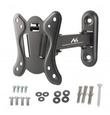 Maclean MC-416 TV Monitor Wall Mount 13"-32" 30kg Tilt Rotate max. VESA 100x100 Black Powder Coating LED OLED LCD Universal Brac