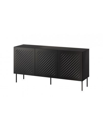 SIENA chest of drawers 150.5x40x75 matte black
