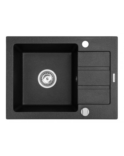 One-bowl sink with draining board Maidsinks Promo 62x44 1B 1D E070053701