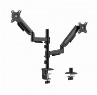 Gembird MA-DA2P-02 Adjustable desk 2-display mounting arm, 17”-32”, black
