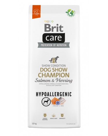 BRIT Care Hypoallergenic Adult Dog Show Champion Salmon & Herring - dry dog food - 12 kg