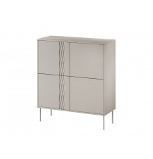 4D chest of drawers TRESSE 100x40x110 cashmere matt