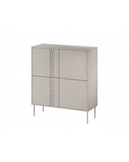 4D chest of drawers TRESSE 100x40x110 cashmere matt
