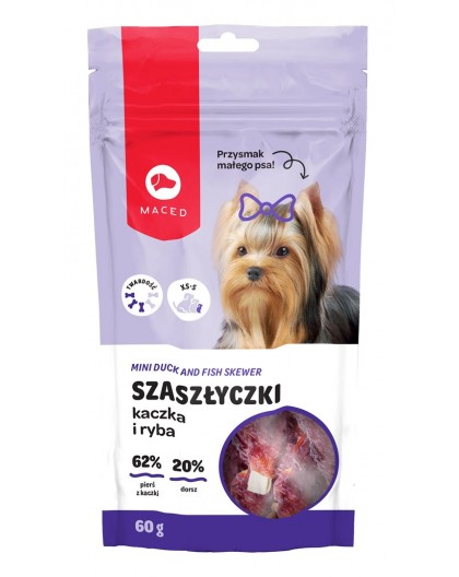 MACED Mini duck and fish skewer - Dog treat - 60g