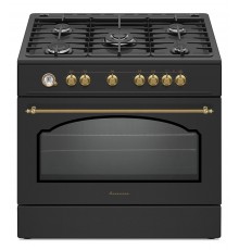Ravanson Retro KWGE–90AR gas and electric cooker (black)