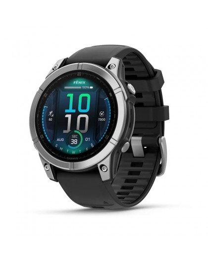 Garmin Fenix E 3.3 cm (1.3") AMOLED 47 mm Digital 416 × 416 pixels Touchscreen Stainless steel Wi-Fi GPS (satellite)