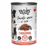 TUF TUF Meaty chunks with beef - wet dog food - 1250g