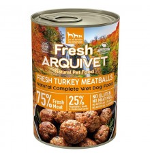 ARQUIVET Fresh Turkey Meatballs - wet dog food - 400g
