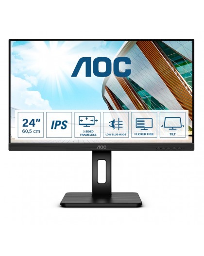 Дисплей AOC 24P2Q LED 60.5 см (23.8") 1920 x 1080 пикселей Full HD черный