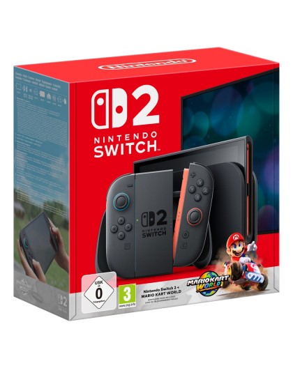 Nintendo Switch 2 + Mario Kart World portable game console 20.1 cm (7.9") 256 GB Touchscreen Wi-Fi Black