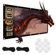 Maclean projection screen, 150", 330x187cm, 25mm 16:9 border, tension hooks, MC-167