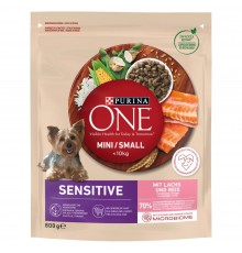 PURINA One Mini/Small Sensitive Salmon, rice - dry dog food - 800 g