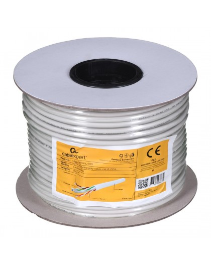 Gembird CAT6 UTP 100m networking cable Grey U/UTP (UTP)