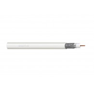 Coaxial cable DIGITUS RG-6, 75 Ohm, shield (2x foil + 77% braid), Eca, PVC, 100m, white