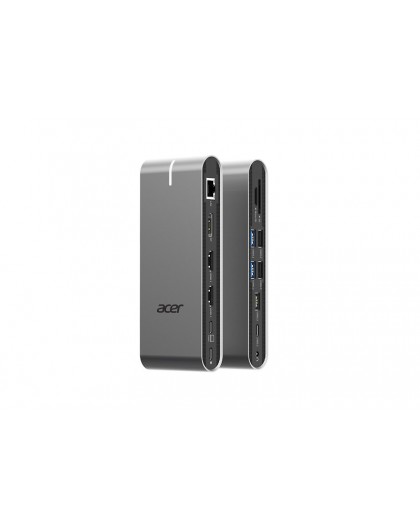 Acer HP.DSCAB.022 sülearvuti dokk/portide korrektor Juhtmega USB 3.2 Gen 1 (3.1 Gen 1) Tüüp-C Hõbe