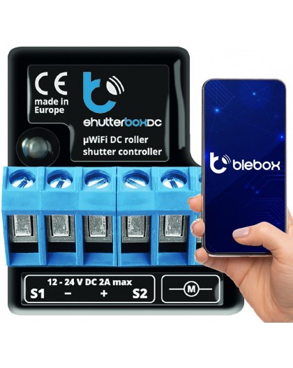 BLEBOX shutterBoxDC v2 WiFi I/O module 2x input binary 2x relay outputs 230V