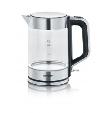 Severin WK 3420 electric kettle 1.7 L 2200 W Black, Stainless steel, Transparent