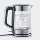 Severin WK 3420 electric kettle 1.7 L 2200 W Black, Stainless steel, Transparent