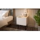 Cama Bedside table, 2 pcs, FELLINI, 40x41x60, cashmere + oiled oak top