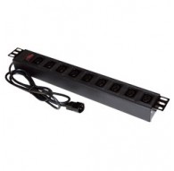 Alantec PZ010 power extension 1.8 m 9 AC outlet(s) Indoor Black