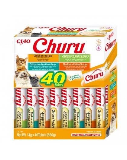 INABA Churu Variety box Chicken - cat treats - 40 x 14g