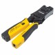 Intellinet Universal Modular Plug Crimping Tool and Cable Tester, 2-in-1 Crimper and Cable Tester: Cuts, Strips, Terminates and 
